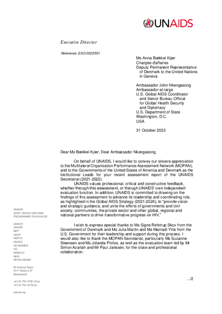 EXO2023501_MOPAN Management Response