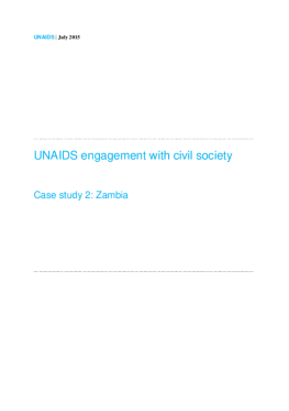 Zambia - Case Study on UNAIDS Engagement with Civil Society